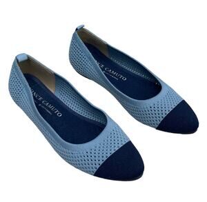 Vince Camuto 'Femils' Women's 6 Knit Washable Ballet Flat Blue Slip On Shoe